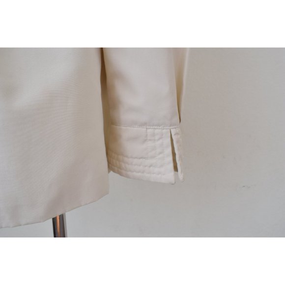 Vintage 80s Beige Cotton/Poly Single-Breasted Trench Coat by DAWN | size 12 - Picture 8 of 10